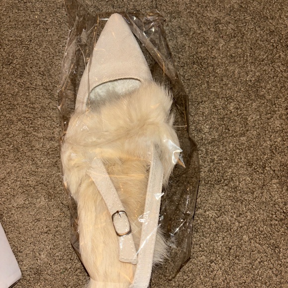 Women'S Furry High Heel Shoes With Thick Heels, Autumn/Winter Fashionable Outdoo - Picture 4 of 6